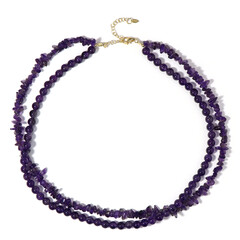 Collier en argent et Améthyste de Zambie