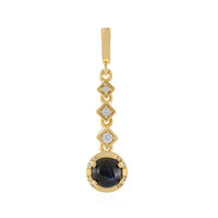 Pendentif en argent et Diopside étoilé d'Inde
