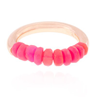 Bague en argent et Opale rose
