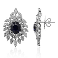 Boucles d'oreilles en or et Saphir de Ceylan (Estée Collection)