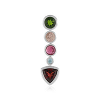 Pendentif en argent et Grenat du Mozambique