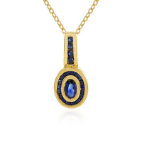 Collier en argent et Saphir bleu