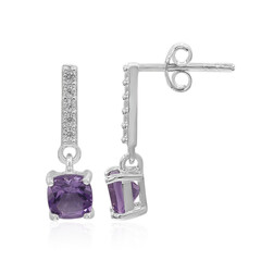 Boucles d'oreilles en argent et Améthyste
