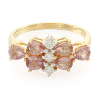 Bague en or et Saphir Padparadscha non chauffé (AMAYANI)