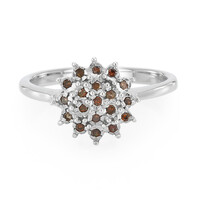 Bague en argent et Diamant fantaisie