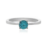 Bague en argent et Zircon bleu