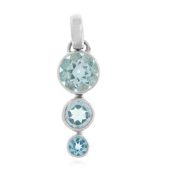 Pendentif en argent et Topaze bleu ciel