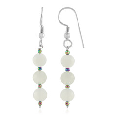 Boucles d'oreilles en argent et Pierre de Lune blanche