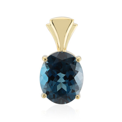 Pendentif en or et Topaze bleu de Londres