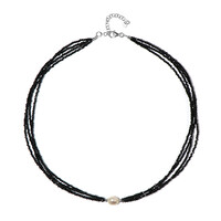 Collier en argent et Perle blanche de culture d'eau douce