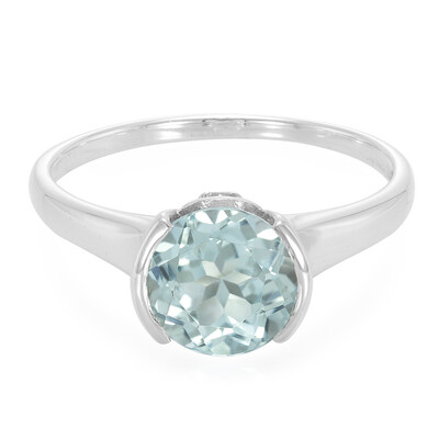 Bague en argent et Topaze bleu ciel