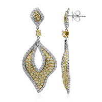 Boucles d'oreilles en or et Diamant SI2 jaune (CIRARI)
