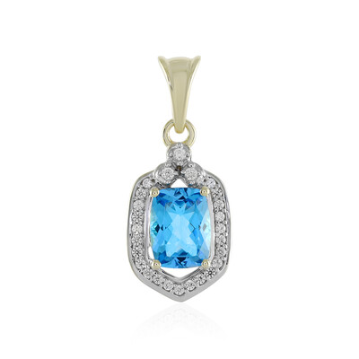 Pendentif en or et Topaze bleu Suisse (Adela Gold)