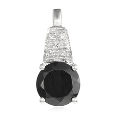 Pendentif en argent et Spinelle noir