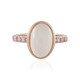 Bague en argent et Pierre de Lune blanche (KM by Juwelo)