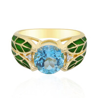 Bague en argent et Topaze bleu Suisse