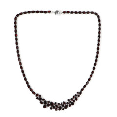 Collier en argent et Grenat du Mozambique