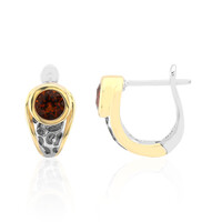 Boucles d'oreilles en argent et Citrine Madère (Remy Rotenier)