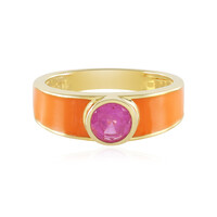 Bague en argent et Saphir rose de Madagascar