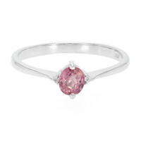 Bague en argent et Saphir Padparadscha