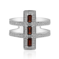 Bague en argent et Grenat