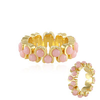 Bague en argent et Opale rose