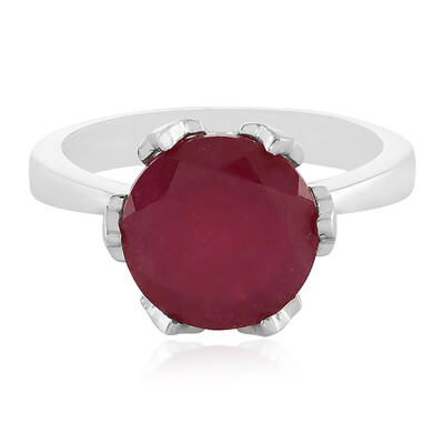 Bague en argent et Rubis de Madagascar