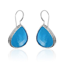 Boucles d'oreilles en argent et Turquoise de Kingman (Anne Bever)