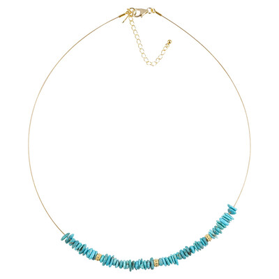 Collier en acier inoxydable et Turquoise
