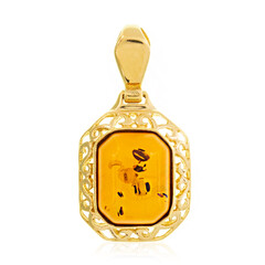 Pendentif en argent et Ambre baltique