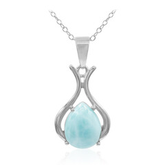 Collier en argent et Larimar