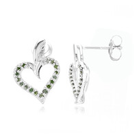 Boucles d'oreilles en argent et Diamant fantaisie