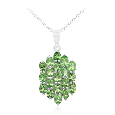 Collier en argent et Grenat Tsavorite