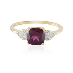 Bague en or et Grenat magenta