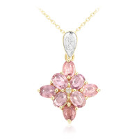 Collier en or et Saphir Padparadscha non chauffé (AMAYANI)