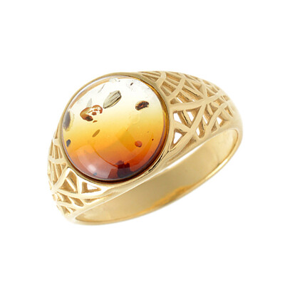 Bague en argent et Ambre baltique (dagen)