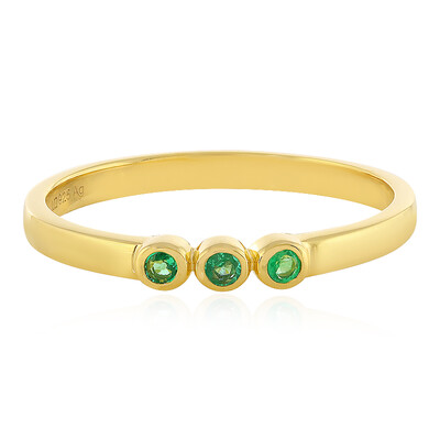 Bague en argent et Emeraude de Colombie