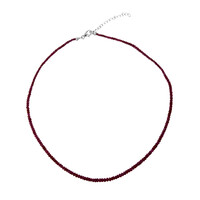 Collier en argent et Rubis du Mozambique