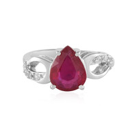 Bague en argent et Rubis de Madagascar