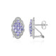 Boucles d'oreilles en argent et Tanzanite