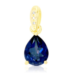 Pendentif en argent et Topaze bleu roi