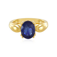 Bague en argent et Saphir bleu de Madagascar