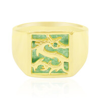 Bague en argent et Jade vert