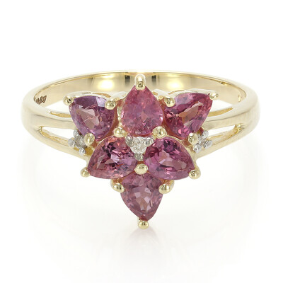 Bague en or et Saphir Padparadscha non chauffé