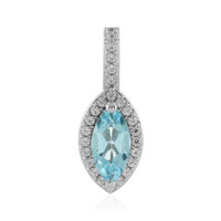 Pendentif en argent et Topaze bleu ciel