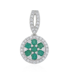 Pendentif en platine et Emeraude de Colombie