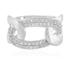 Bague en argent et Topaze blanche