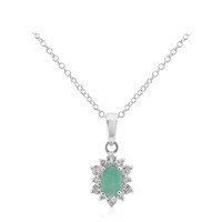 Collier en argent et Emeraude du Brésil