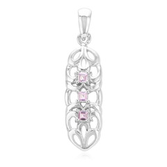 Pendentif en argent et Saphir rose de Ceylan