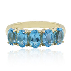 Bague en or et Topaze bleu Suisse
